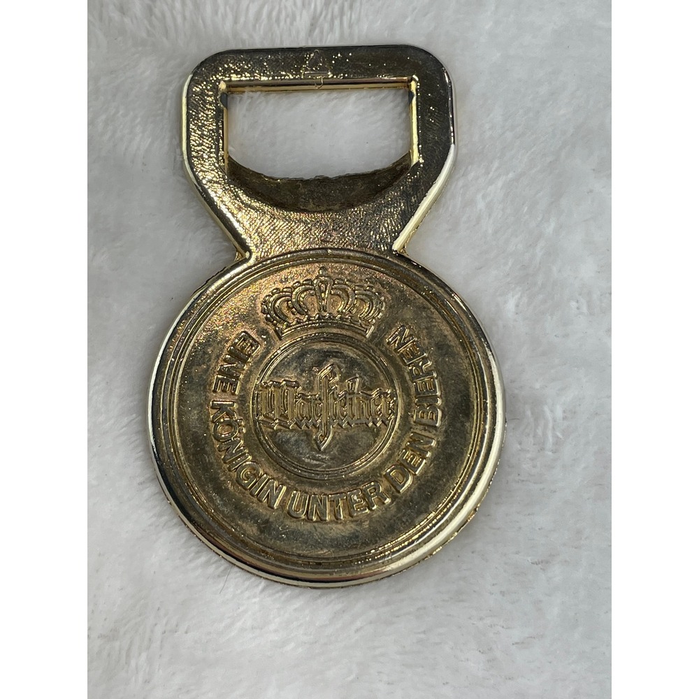 Vintage Warsteiner Gold Tone Bottle Opener German Beer Spinner Game Bar Tool